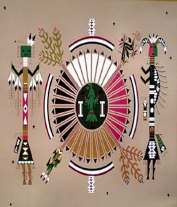 Native American Kachina 1 Fleece Throw Blanket 50x60 Southwest