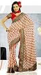 Vamil Casual Wear printed Georgette Sari / Saree bellydance fabric