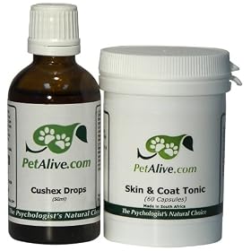 PetAlive CushexèDrops and Skin and Coat Tonic ComboPack to soothe overactive adrenal... by 