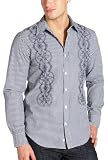 Vintage Red Young Men's Knottingham Floral Embroidered Long Sleeve Shirt