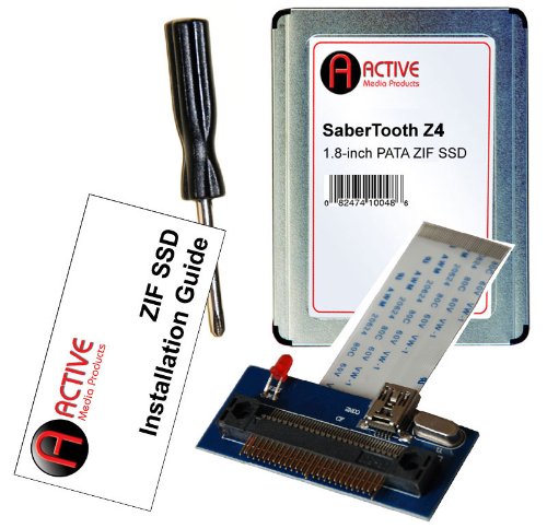 AMP 64GB SaberTooth Z4 1.8-inch 5mm PATA ZIF SSD Upgrade Kit with Cloning Adapter