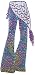 ID 7729 Bell Bottoms Jeans Patch Hippie Pants Flare Embroidered Iron On Applique
