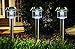 Highgate Solar Accent LED Path Lights, Stainless Steel, Solar-Powered, Set of 6 with Garden Stakes; Easy, Wireless Installation