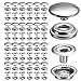 100pcs Stainless Steel Fastener Snap Press Stud Cap Button Marine Boat Canvas