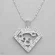 Necklace With 1.31ctw Precious Stones - Genuine Tanzanites and Topazes Beautifully Designed in 925 Sterling silver. Total item weight 10.0g Length 17in
