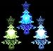 Christmas Window Clings - Set of 3 Suction Cup Xmas Trees - LED Color Changing Lights - Battery Operated Christmas Decorations