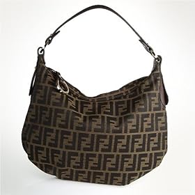 Fendi Hobo Bag 8Br340 - Zucca Brown
