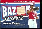 2004 Bazooka Blasts Nathan Haynes Game Used Bat Anaheim Angels Baseball Card - Mint Condition - Shipped In Protective ScrewDown Case!