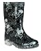 Capelli New York Kids Shiny Allover Skulls Printed Boys Molded Rain Boot