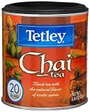 Tetley Chai Tea, 20-Count Tea Bags, 1.4-Ounce Canister (Pack of 6)