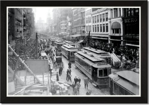 Framed Art Poster 20x30, Trolley Parade, Philadelphia, PA