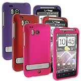 HTC THUNDERBOLT THREE RUBBERIZED CASE COMBO, PINK, PURPLE, RED. INCREDIBLE  ....
