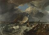 High Quality Polyster Canvas ,the Amazing Art Decorative Canvas Prints Of Oil Painting 'Joseph Mallord William Turner Calais Pier ', 8 X 11 Inch / 20 X 28 Cm Is Best For Study Decoration And Home Decor And Gifts