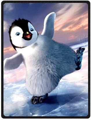 Personalized christmas penguins Fleece Blanket Throws 58" x 80" (Large)