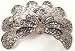 Peacock Metal Hair Barrette Clip With Black Color Crystals And Beads