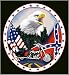 Soft Cozy Blanket - Motorcycle Flag Eagle