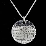 Dayna U Oregon Ducks Sterling Silver Infinity Necklace