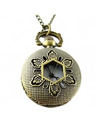 Youyoupifa Wholesale 5pcs/lot Stylish Retro Design Bronze Openwork Cover Half Hunter Design Quartz Pocket Watch NBW0PF7126-CO3