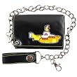 The Beatles 'Yellow Submarine' black leather wallet with chain