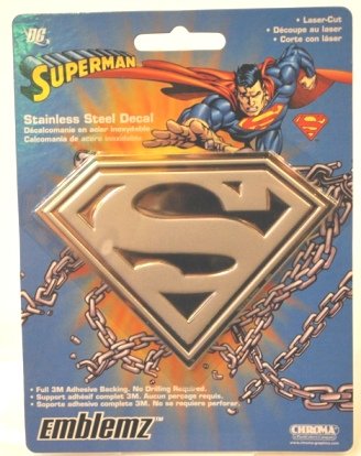  Superman Shield Stainless Steel Emblem 1 pc