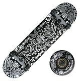 Speed Demons Black Bandana Full Complete Skateboard