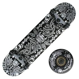Speed Demons Black Bandana Full Complete Skateboard by 