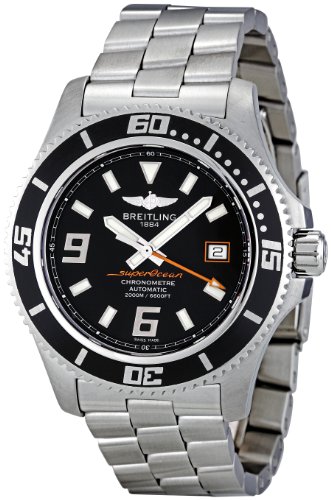 Breitling Mens A1739102BA80 Superocean 44 Black Dial Watch