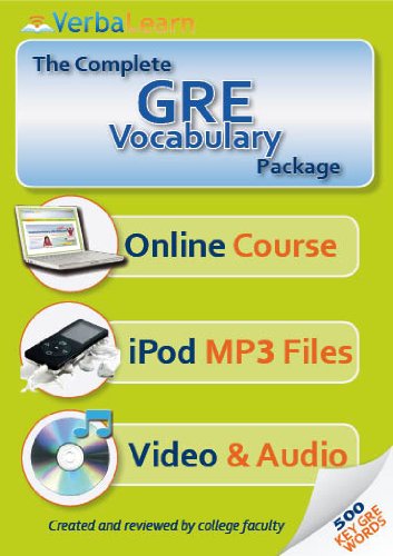 The Complete GRE Vocabulary Package: 500 Key Words, Online Course, iPod MP3's, Audio & Video