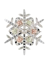 Black Hills Gold by Coleman Sterling Silver Snowflake Brooch