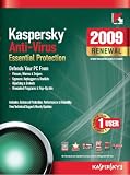 Kaspersky Anti-Virus 2009, 1-Desktop, 1 year Renewal Subscription (PC) Software