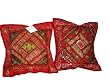 Cushion Covers 2 All Fried up Sequin Embroidery Sari Toss Pillow