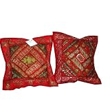 Cushion Covers 2 All Fried up Sequin Embroidery Sari Toss Pillow by 