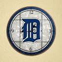 Detroit Tigers 12-Inch Art Glass Clock