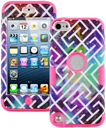 Touch 5,iPod Touch5, Case, iPod touch 5 Case Galaxy Pattern, MagicSky High Impact Armor Case Cover Protective Case for Apple iPod Touch 5 5th Generation - 1 Pack(Hot Pink)