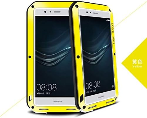 P9 Case, Love Mei Shockproof Waterproof Dust/Dirt/Snow Proof Aluminum Metal Corning Gorilla Glass Case Cover for Huawei P9