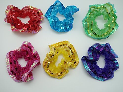 Sequin Scrunchies Hair Holder (12 pcs assorted color)