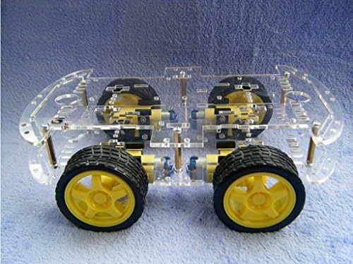 Funingaming 4WD Robot Smart Car Chassis Kits with Speed Encoder DC 3V 5V 6V for Arduino UNO R3