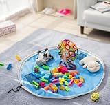 ストレージバッグ プレイマット 収納袋 収納バッグ 子供 お片づけ おもちゃ 直径150cm 超大 防水シート (ブルー)