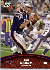 2011 Topps Rising Rookies Football Card # 40 Tom Brady - New England Patriots - NFL Trading Card Protective Screwdown Display Case