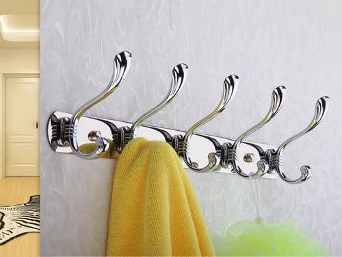 Wall Hanger Coat and towel Hooks ,5 hooks ,4CM*45CM,stainless steel Rack