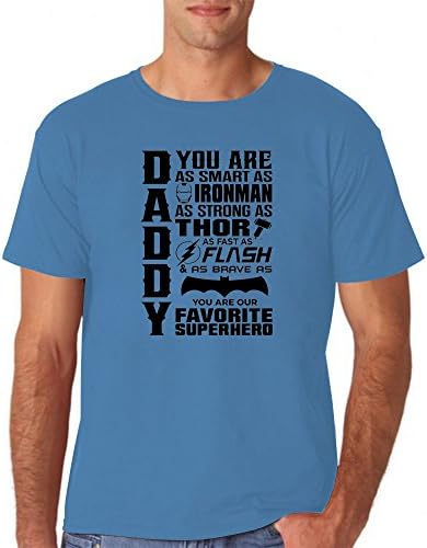 Goodhvh Men's Daddy are Smart,Strong,Fast,Flash,Brrve 4 T-Shirt - Blue