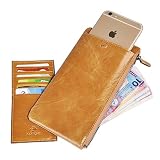[CORNMI正規品]　長財布　原皮　鞣し革　縫製　小銭入れ　スマホ入れ　薄軽　職人用　男女通用 (キャメル)
