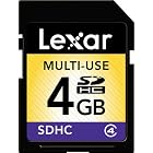 Lexar 4 GB Class 4 SDHC Flash Memory Card (Retail Packaging)