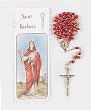 Bookmark Rosary - Saint Barbara - Bookmark and Full 14" Rosary - Exclusively from the Studios of Cromo NB (Milano, Italy)