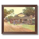 African American Black General Store Home Decor Wall Picture Cherry Framed Art Print