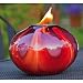 Flaming Red Glass Fireside Firepot