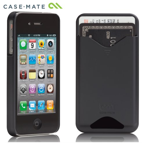 Case-Mate 日本正規品 iPhone 4S / 4 カードホルダー付ハードケース ID Case マット・ブラック CM015573