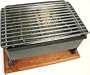 Paderno World Cuisine 8 5/8 Inch X 14 1/4 Inch Table Side Barbecue with Wood Base