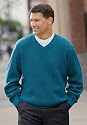 KingSize Big & Tall Pullover Shaker V-Neck Sweater