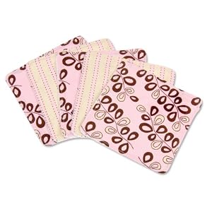 Trend Lab Set of 5 Wash Cloths: Willow Pink